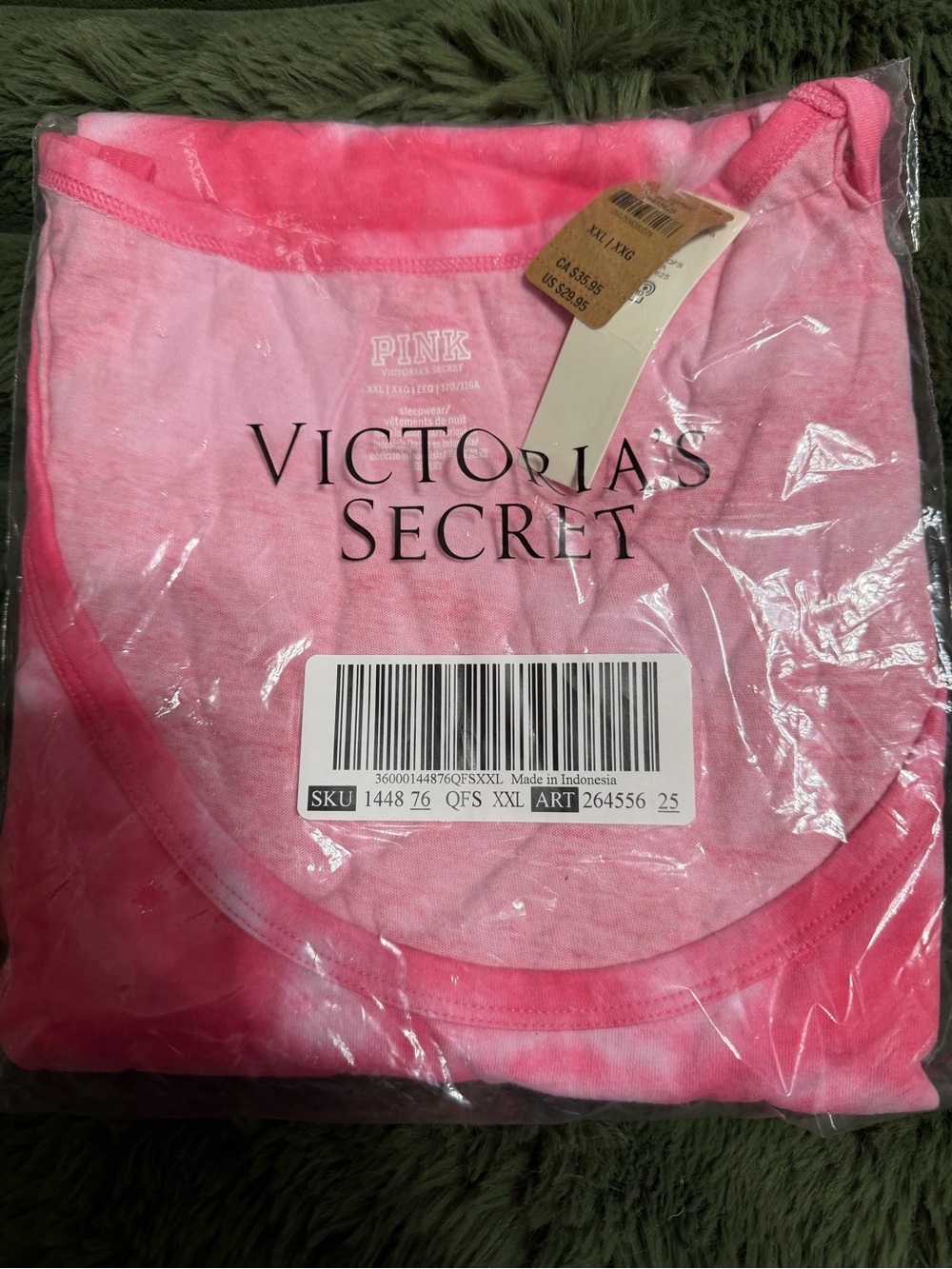 Victoria's Secret PINK Pink Tie-Dye Sleep Tee